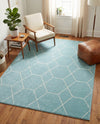 Trellis Mosaic Collection Area Rug - Arborville (Light Blue) Rectangle Light Blue  lifestyle 17