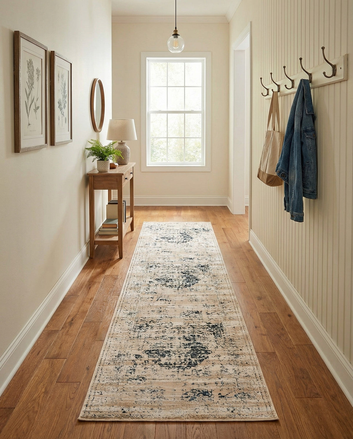 Coastal Manor Collection Area Rug -  Dunes Runner Dark Blue  lifestyle 86