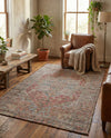 Savannah Threads Collection Area Rug -  Karoo Rectangle Antique Red and Blue  lifestyle 16