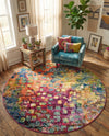 Sevilla Splendor Collection Area Rug -  Andalusia Round Multi  lifestyle 37