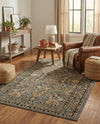 Isfahan Elegance Collection Area Rug - Naghsh-e Jahan (Gray) Rectangle Gray  lifestyle 11