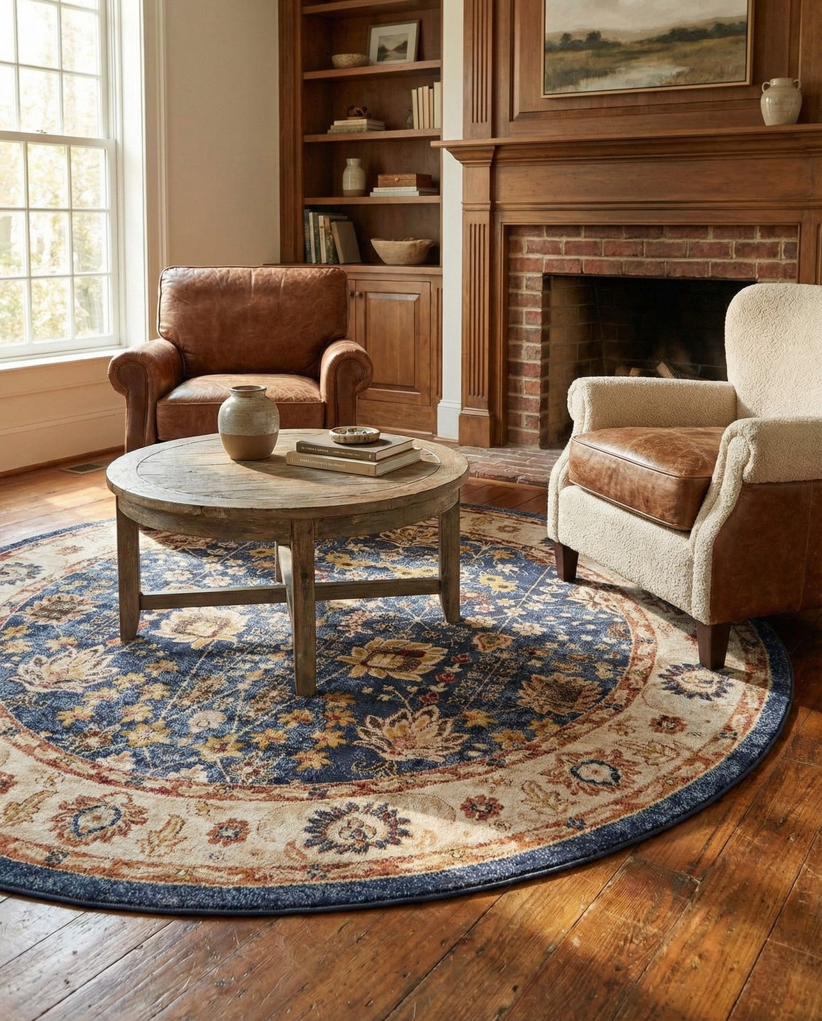 Eden Oasis Collection Area Rug -  Haven Round Light Blue  lifestyle 67