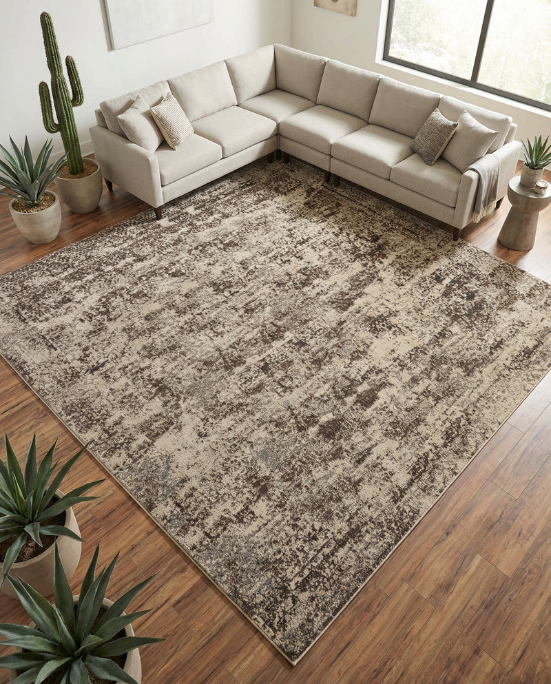 Gobi Sands Collection Area Rug -  Badain Square Cream  lifestyle 55