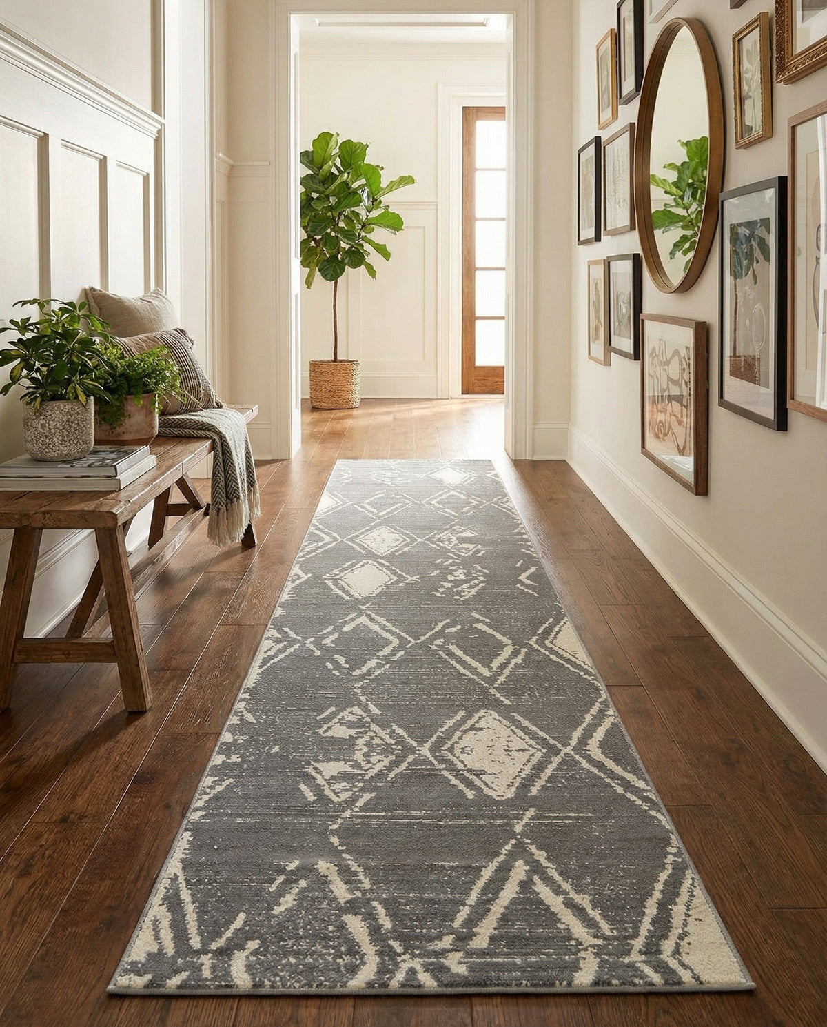Metro Heights Collection Area Rug -  Madison Runner Gray  lifestyle 141