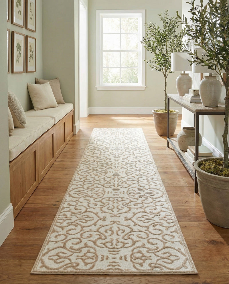 Andes Summit Collection Area Rug -  Pichincha Runner Snow White  lifestyle 73