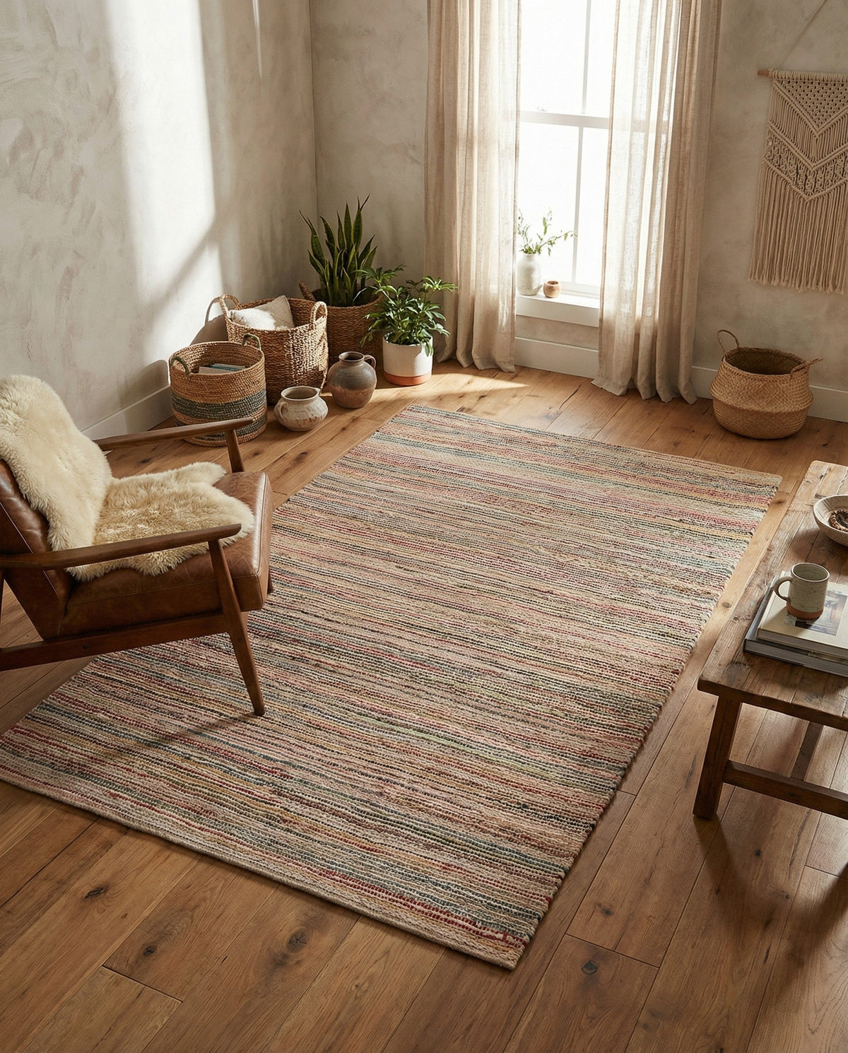 Savannah Jute Collection Area Rug - Serengeti Rectangle Multi  lifestyle 17