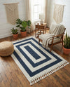 Sahara Chic Collection Area Rug -  Casablanca Rectangle Blue  lifestyle 62
