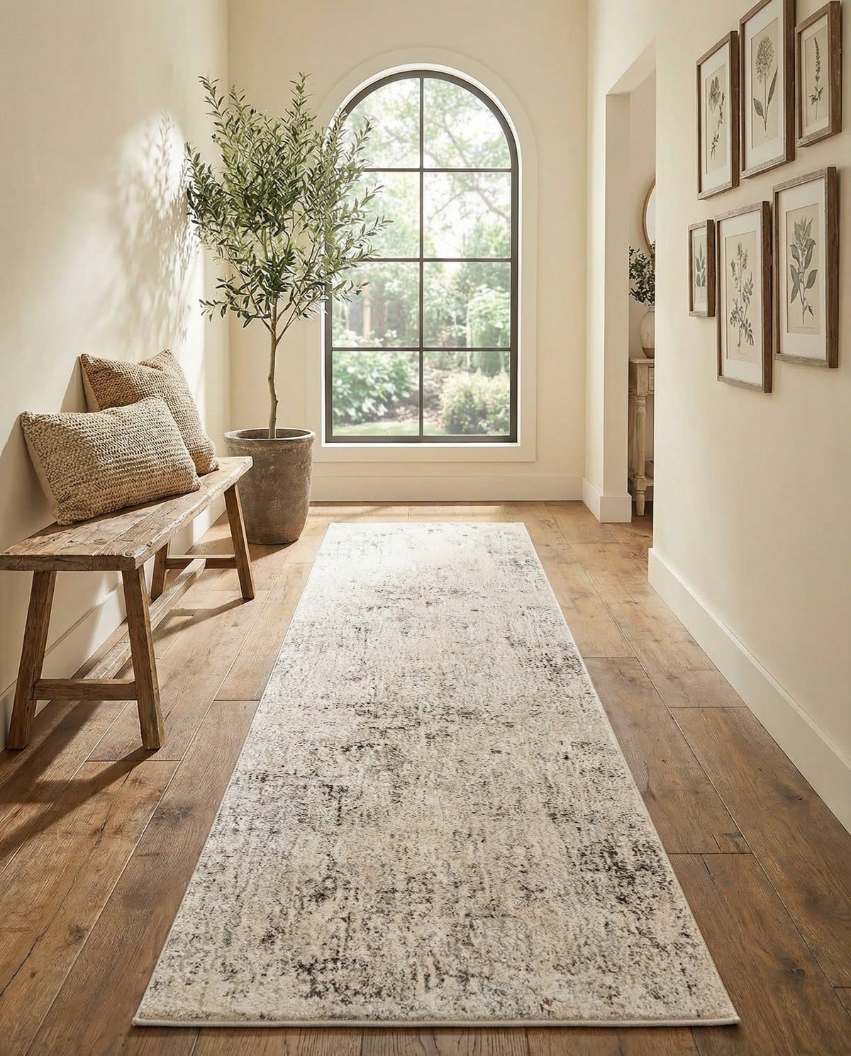 Aegean Elegance Collection Area Rug -  Paros Runner Gray  lifestyle 72