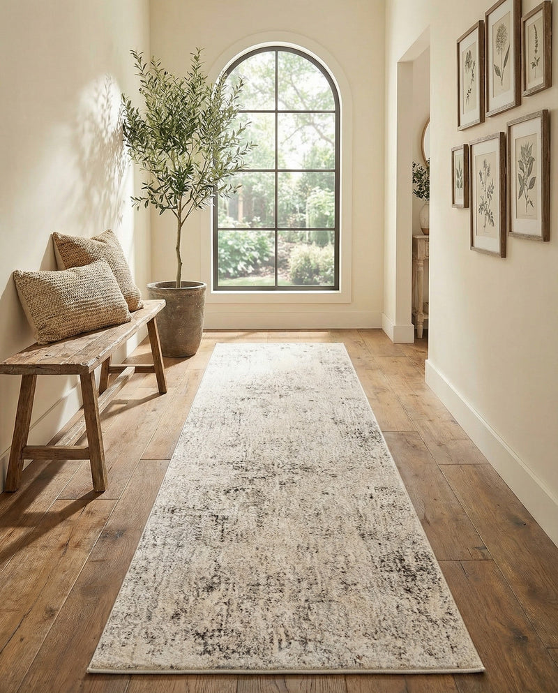 Aegean Elegance Collection Area Rug -  Paros Runner Gray  lifestyle 72