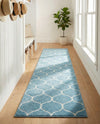 Trellis Mosaic Collection Area Rug -  Pergolatown (Light Blue) Runner Light Blue  lifestyle 58