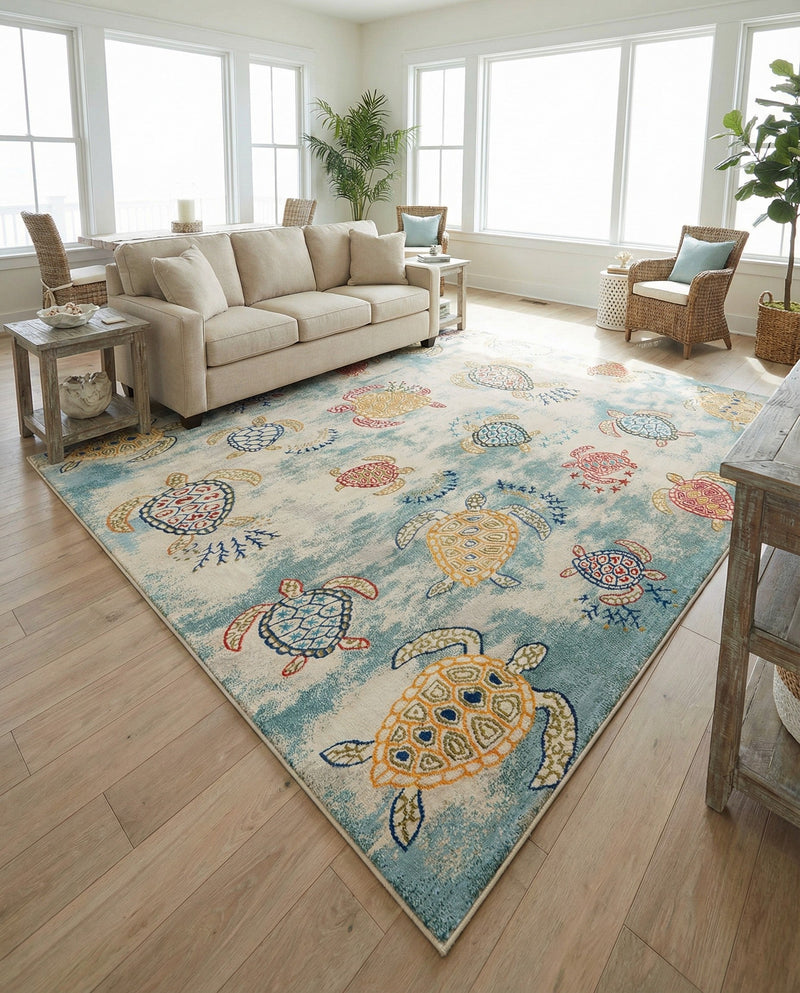 Sorrento Shores Collection Area Rug -  Massa Rectangle Beige  lifestyle 34