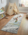 Wonder Tykes Collection Area Rug -  Enigma Runner Gray  lifestyle 80