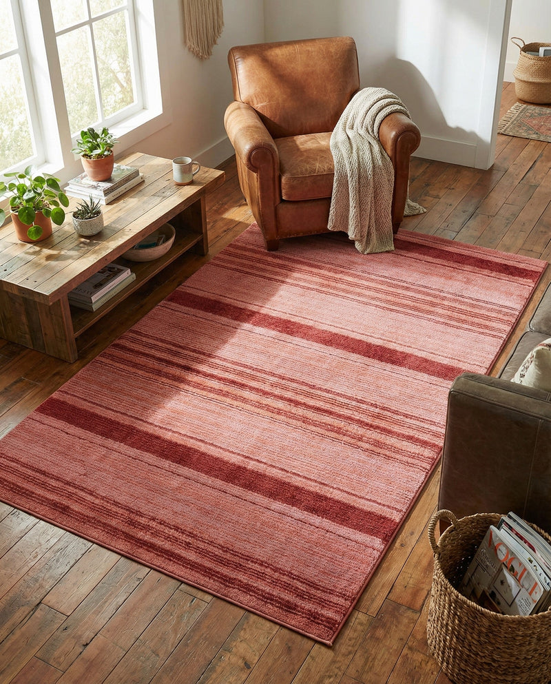 Jewel Oasis Collection Area Rug - Sapphire (Rusty Pink Rose) Rectangle Rusty Pink Rose  lifestyle 5