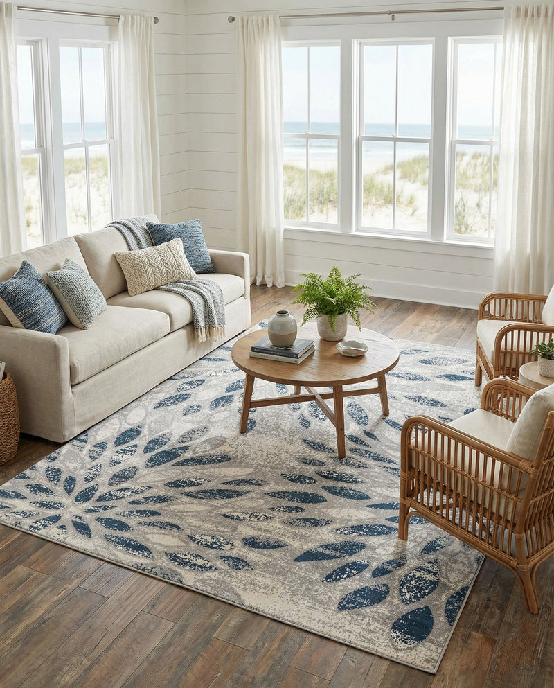 Savannah Elegance Collection Area Rug -  Riverfront Rectangle Gray  lifestyle 33
