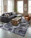 Riviera Elegance Collection Area Rug -  Monaco (Navy Blue) Rectangle Navy Blue  lifestyle 26