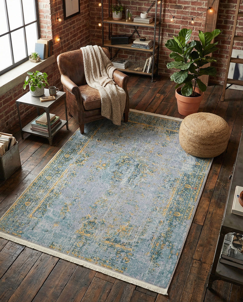 Caribbean Breeze Collection Area Rug -  Calypso Rectangle Gray  lifestyle 5