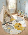 Wonder Tykes Collection Area Rug -  Whirlpool Round Ivory  lifestyle 11