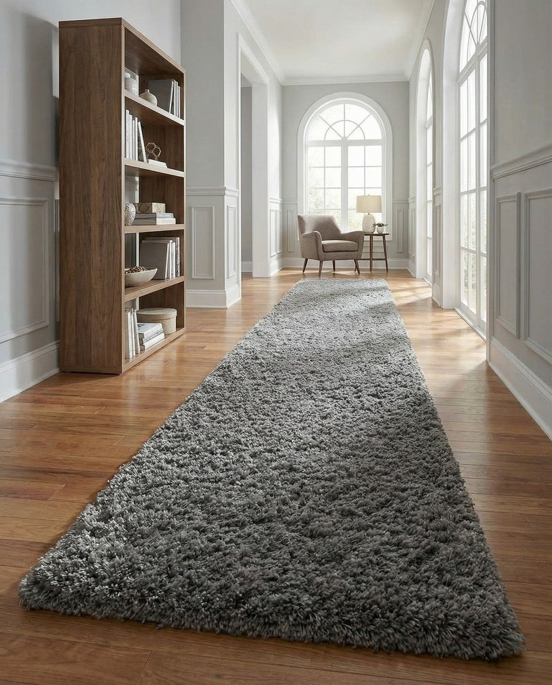 Eternal Plush Oasis Collection Area Rug -  Tranquility (Smoke) Runner Smoke  lifestyle 76