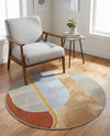 Urban Terrace Collection Area Rug -  Deck Round Multi  lifestyle 54