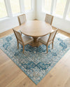 Coastal Haven Collection Area Rug - Seabreeze (Navy Blue) Square Navy Blue  lifestyle 71