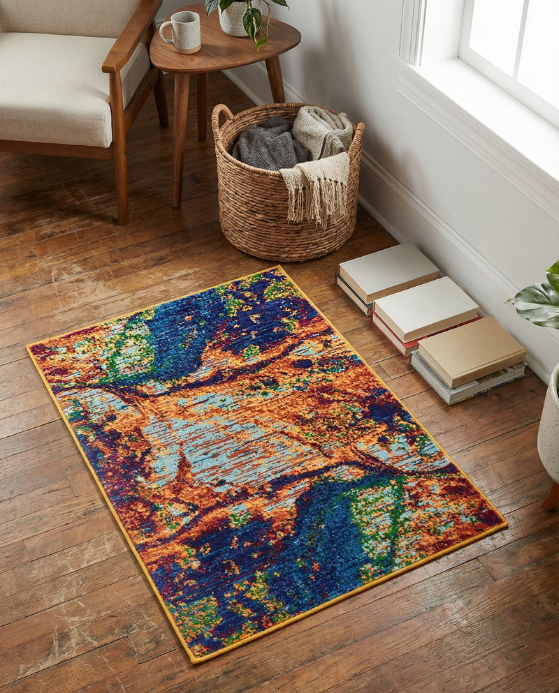 Caribbean Cove Collection Area Rug -  Bequia Rectangle Multi  lifestyle 7