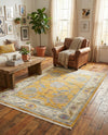 Arcadia Rugs Collection Area Rug - Eden (Yellow) Rectangle Yellow  lifestyle 33