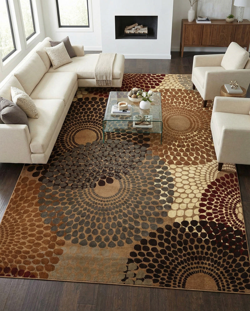 Bistro Lounge Collection Area Rug -  Cappuccino Rectangle Beige  lifestyle 16