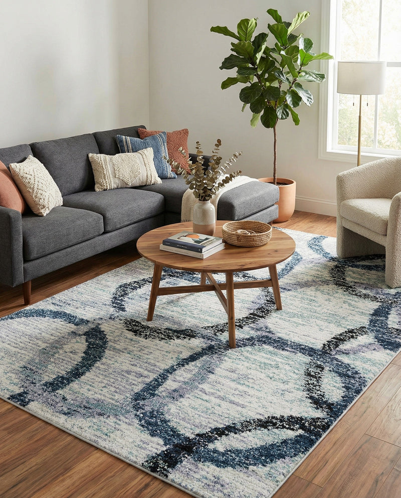 Santa Fe Trails Collection Area Rug -  Taos Rectangle Ivory  lifestyle 15
