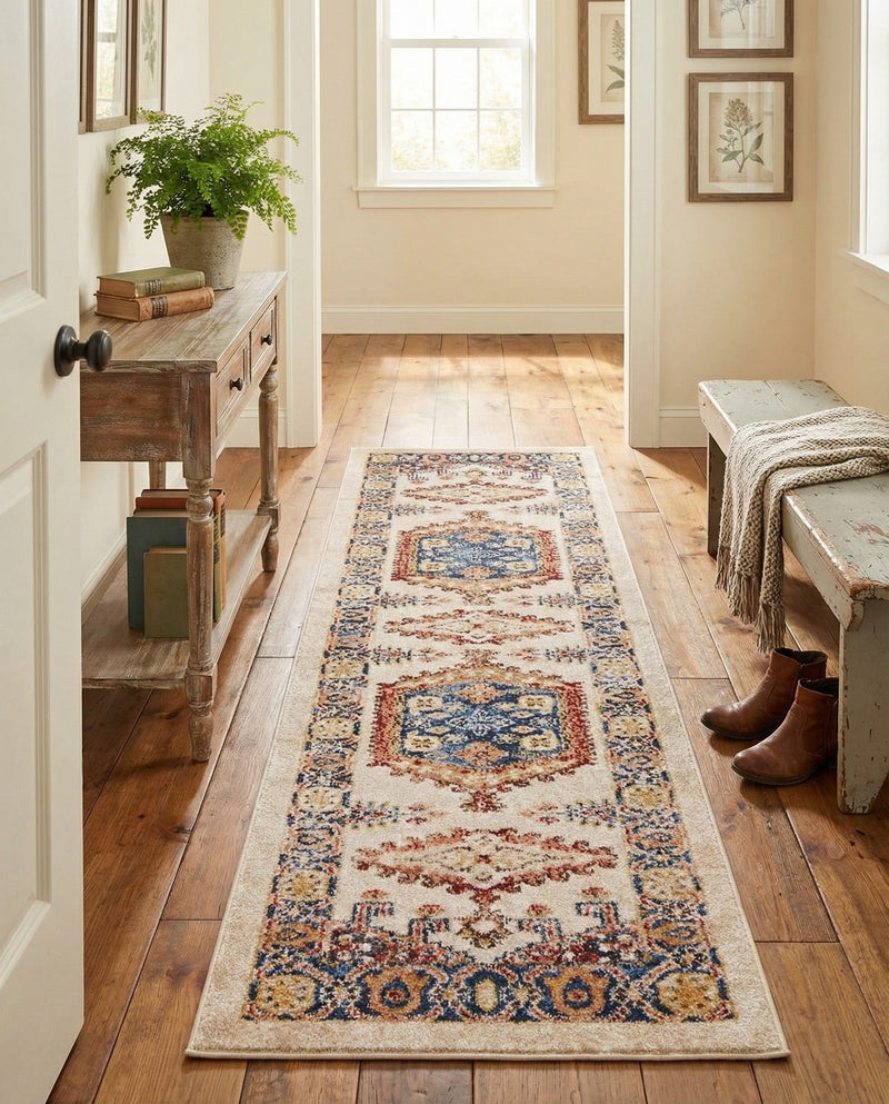 Eden Oasis Collection Area Rug -  Refuge (Cream) Runner Cream  lifestyle 61