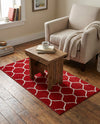 Trellis Mosaic Collection Area Rug -  Pergolatown (Red) Rectangle Red  lifestyle 18