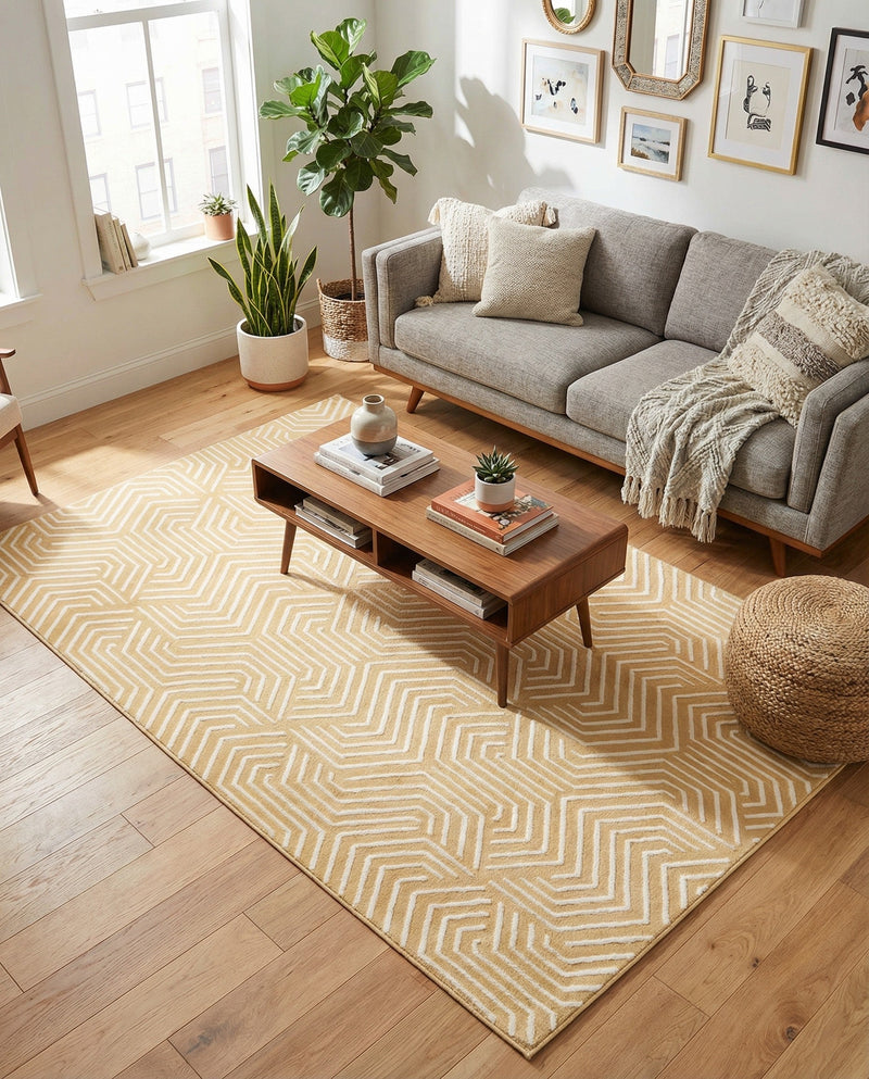 Aravalli Collection Area Rug - Udaipur Rectangle Yellow  lifestyle 67