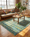 Caribbean Cove Collection Area Rug -  Lucia Rectangle Aqua  lifestyle 45