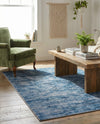 Sahara Essence Collection Area Rug - Oasis (Blue) Rectangle Blue  lifestyle 12