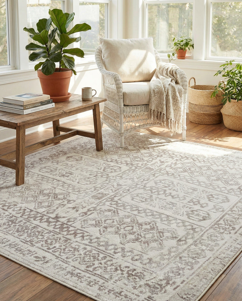 Cambridge Classics Collection Area Rug - Trinity (Cream) Square Cream  lifestyle 46