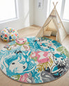 Wonder Tykes Collection Area Rug -  Splash Round Multi  lifestyle 41