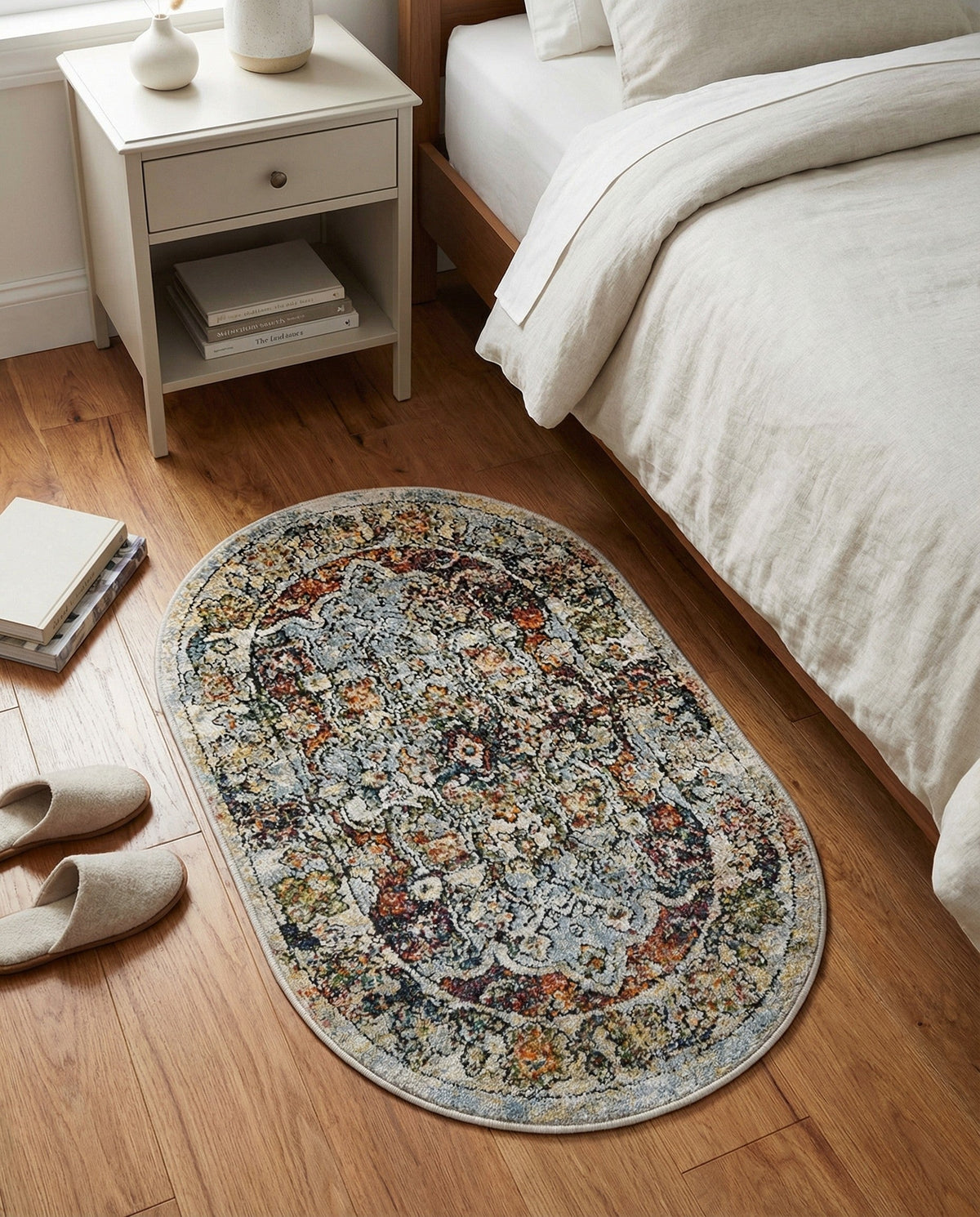 Savannah Soiree Collection Area Rug -  Everglade (Ivory) Oval Ivory  lifestyle 104
