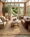Savannah Jute Collection Area Rug - Seashore Rectangle Natural  lifestyle 58