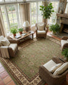 Jaipur Elegance Collection Area Rug -  Nahargarh (Green) Rectangle Green  lifestyle 5