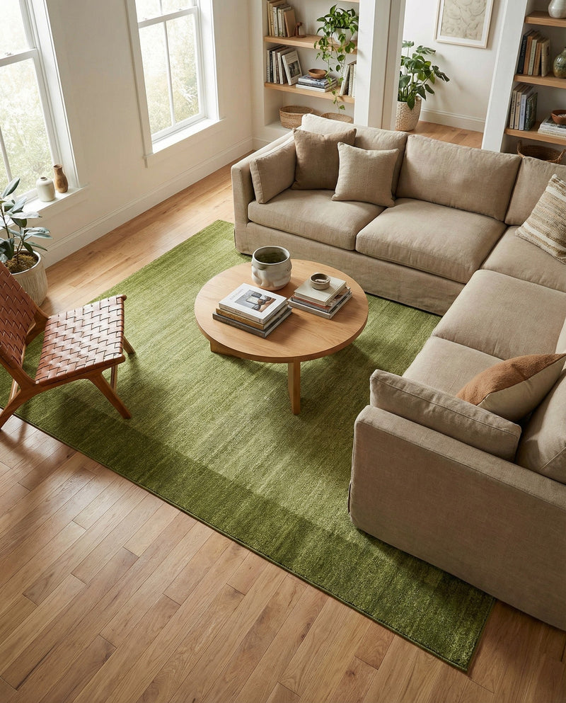 Studio Haven Collection Area Rug -  Conservatory (Light Green) Rectangle Light Green  lifestyle 20