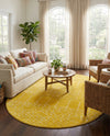 Marrakesh Lattice Collection Area Rug - Casablanca (Yellow) Oval Yellow  lifestyle 55