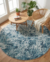 Serenity Sands Collection Area Rug -  Quietshore Round Blue  lifestyle 74