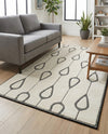 Monochrome Collection Area Rug -  Marble Rectangle Ivory White  lifestyle 30
