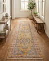 Seville Stripes Collection Area Rug - Cadiz (Yellow) Runner Yellow  lifestyle 67