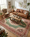 Caribbean Breeze Collection Area Rug -  Windward Rectangle Green  lifestyle 57