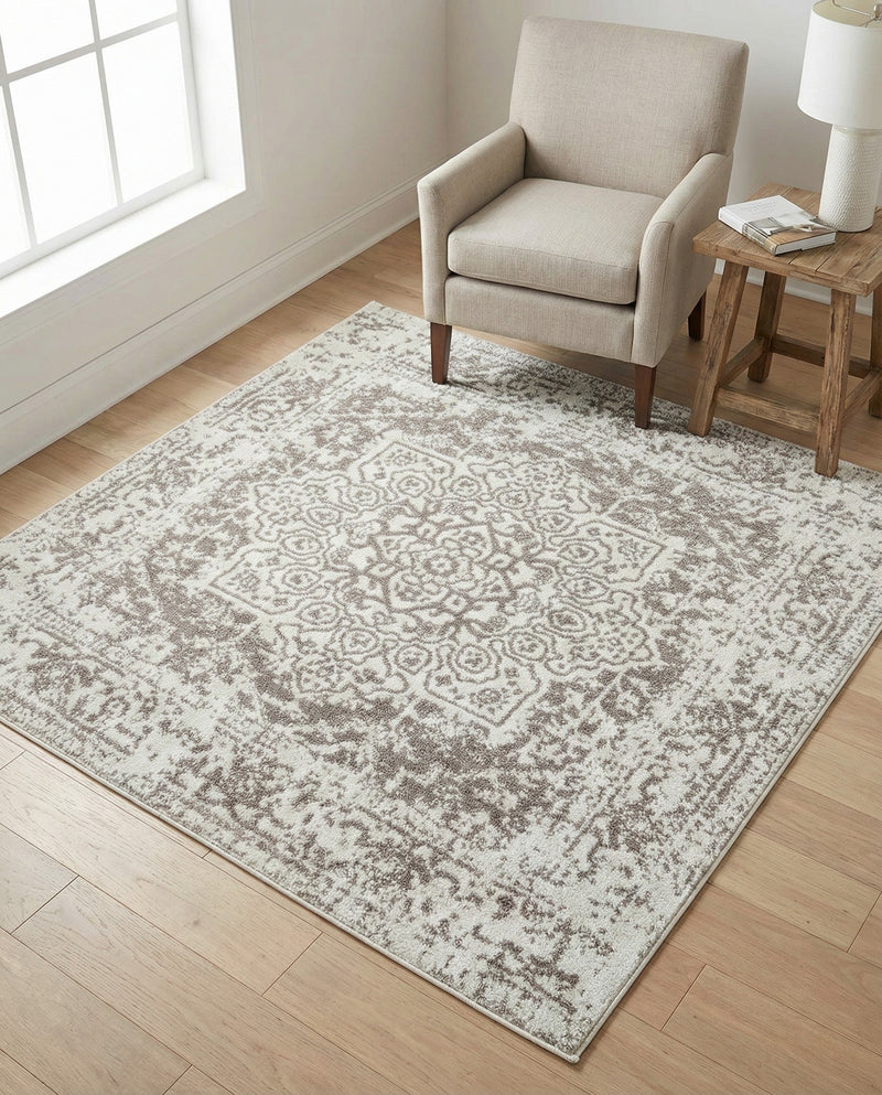 Georgetown Rugs Collection Area Rug - Dupont (White) Square White  lifestyle 49