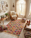 Tulum Trellis Collection Area Rug - Casablanca Rectangle Multi  lifestyle 12