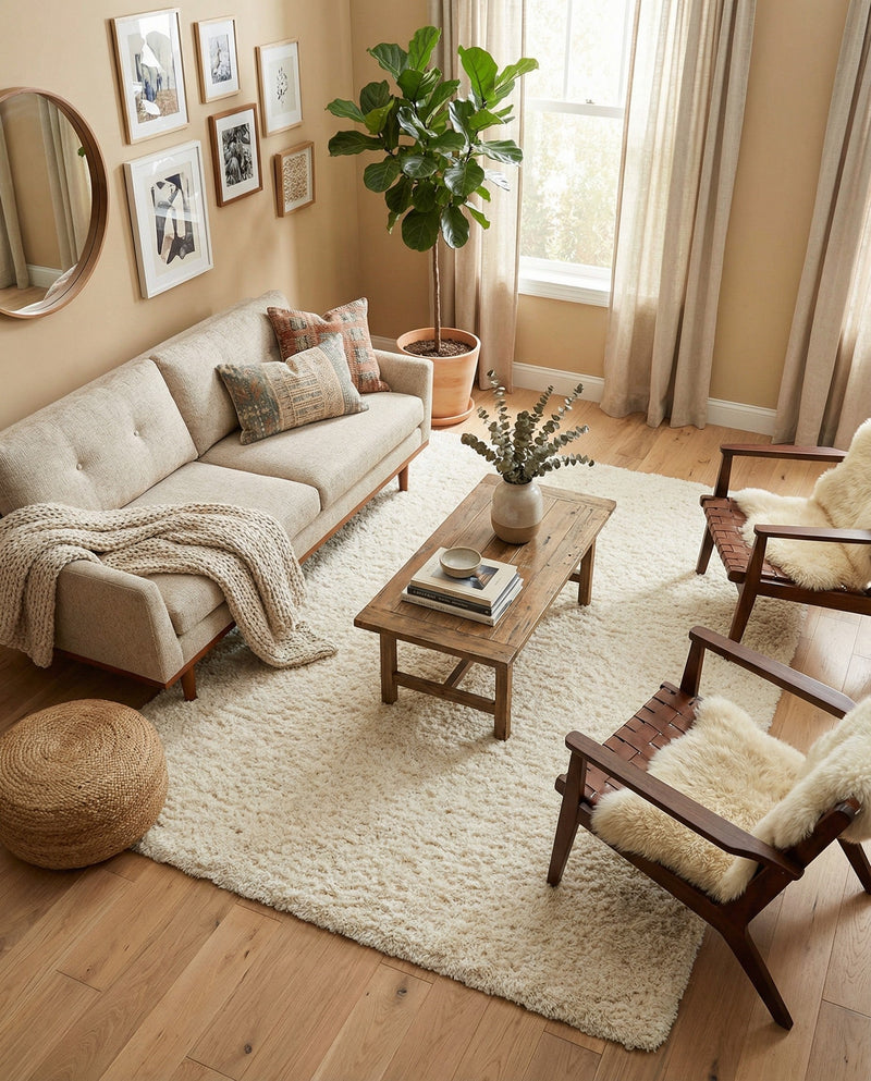 Eternal Plush Oasis Collection Area Rug -  Tranquility (Pearl) Rectangle Pearl  lifestyle 24