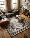 Savannah Elegance Collection Area Rug -  Tybee (Gray) Rectangle Gray  lifestyle 27