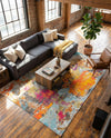 Colorburst Oasis Collection Area Rug -  Spectrum Rectangle Multi  lifestyle 4
