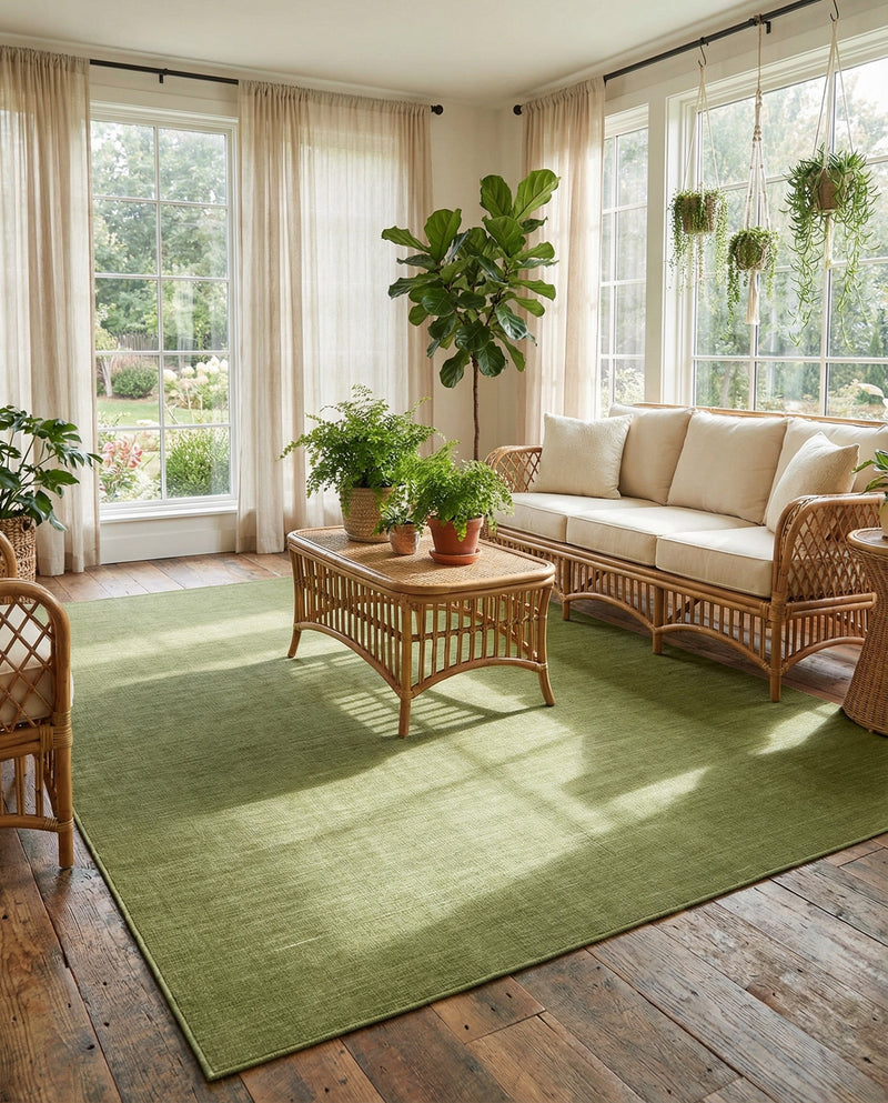Soho Elegance Collection Area Rug - Chelsea (Green) Rectangle Green  lifestyle 25